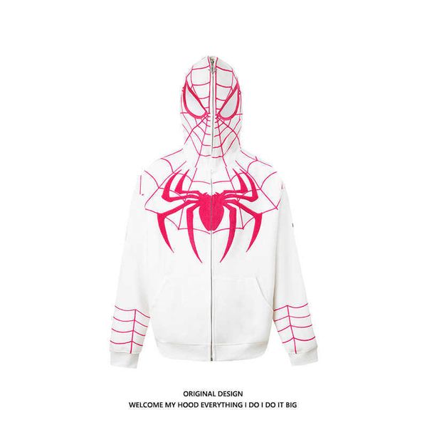 spider man warsuit full zip hoodie eyes hollowed out and visible hooded autumn winter american street trend jacket c5sx, Black
spider man warsuit full zip hoodie eyes hollowed out and visible hooded autumn winter american street trend jacket c5sx, Black