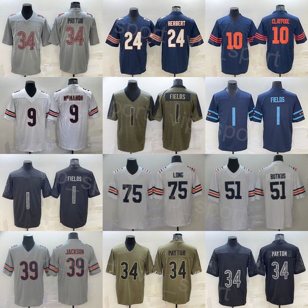 mans football 10 chase claypool jersey 24 khalil herbert 51 dick butkus 89 mike ditka 34 walter payton 54 brian urlacher 1 justin fields sal, Black;red
mans football 10 chase claypool jersey 24 khalil herbert 51 dick butkus 89 mike ditka 34 walter payton 54 brian urlacher 1 justin fields sal, Black;red