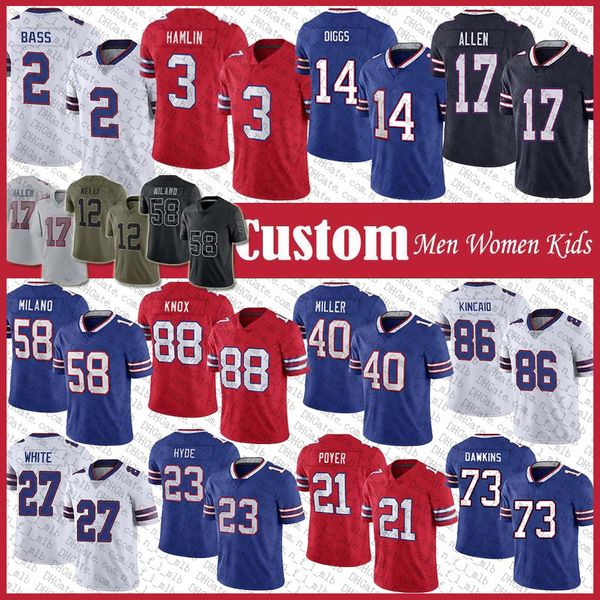 custom 17 josh allen stefon diggs football jersey matt milano dawson knox dalton kincaid von miller dion dawkins tyler bass damar hamlin mic, Black;red
custom 17 josh allen stefon diggs football jersey matt milano dawson knox dalton kincaid von miller dion dawkins tyler bass damar hamlin mic, Black;red