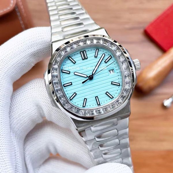 colorful mosan diamond watch men's automatic mechanical watches blue disc 40mm brilliant square diamond appearance stainless steel stra, Slivery;brown
colorful mosan diamond watch men's automatic mechanical watches blue disc 40mm brilliant square diamond appearance stainless steel stra, Slivery;brown
