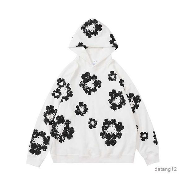 men's hoodies winter readymade foam flower co branded denim tears women puff printed distressed pullover cap embroidery white kapok tid, Black
men's hoodies winter readymade foam flower co branded denim tears women puff printed distressed pullover cap embroidery white kapok tid, Black