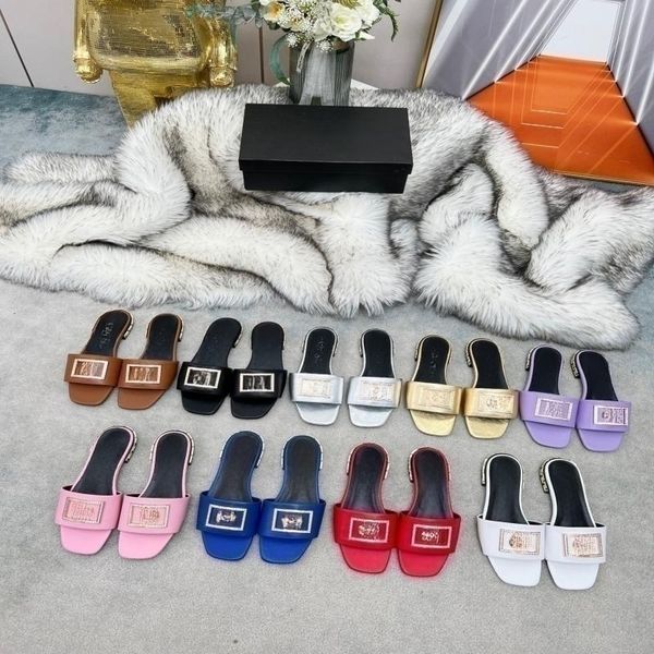 2023 summer slide ladies beach chunky low heels classic p sandals low heels slippers, Black