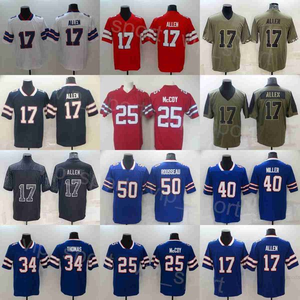 mans football 40 von miller jerseys 17 josh allen 34 thurman thomas 25 lesean mccoy 50 gregory rousseau hemp grey olive salute to service na, Black;red
mans football 40 von miller jerseys 17 josh allen 34 thurman thomas 25 lesean mccoy 50 gregory rousseau hemp grey olive salute to service na, Black;red