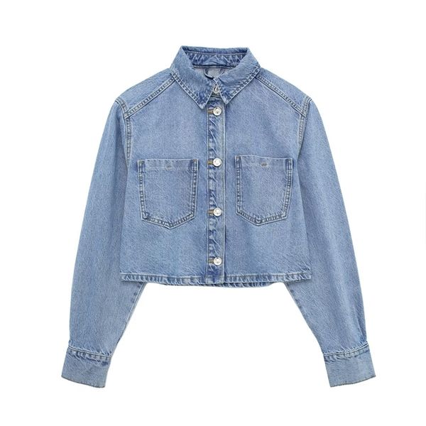womens jackets cropped denim jacket women chic lady high street pockets blue coat female 230815, Black;brown
womens jackets cropped denim jacket women chic lady high street pockets blue coat female 230815, Black;brown