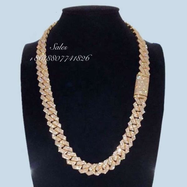 ranking cool 19mm prong iced vvs moissanite cuban chain sier moissanite mens necklaces, Silver
ranking cool 19mm prong iced vvs moissanite cuban chain sier moissanite mens necklaces, Silver