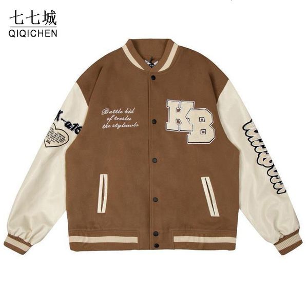 women's jackets varsity jacket men women spring letter flocking bomber jackets hip hop casual streetwear casual college baseball coat a, Black;brown
women's jackets varsity jacket men women spring letter flocking bomber jackets hip hop casual streetwear casual college baseball coat a, Black;brown