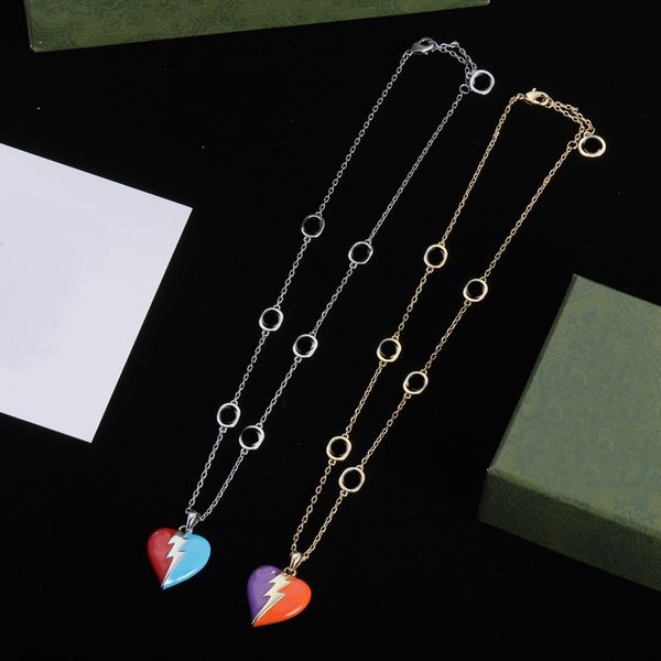 blue and red spell love heart pendant necklaces classic designer letter neck chain women girls collarbone necklace jewelry gift cgn2 --26, Silver
blue and red spell love heart pendant necklaces classic designer letter neck chain women girls collarbone necklace jewelry gift cgn2 --26, Silver