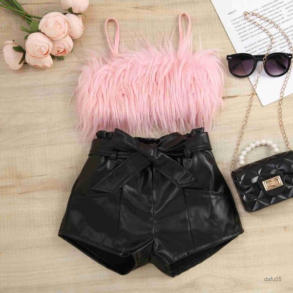 clothing sets baby 1-6y kid girls clothes set plush vest bow leather shorts children outfist summer clothing r230816, White
clothing sets baby 1-6y kid girls clothes set plush vest bow leather shorts children outfist summer clothing r230816, White