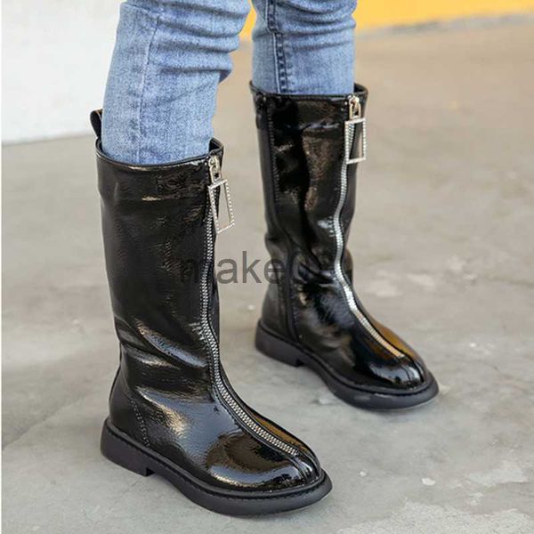 boots kids casual shoes 2023 autumn spring children fashion mid calf girls boots fashion chic front zipper glossy catwalk shoes new j230816, Black;grey
boots kids casual shoes 2023 autumn spring children fashion mid calf girls boots fashion chic front zipper glossy catwalk shoes new j230816, Black;grey