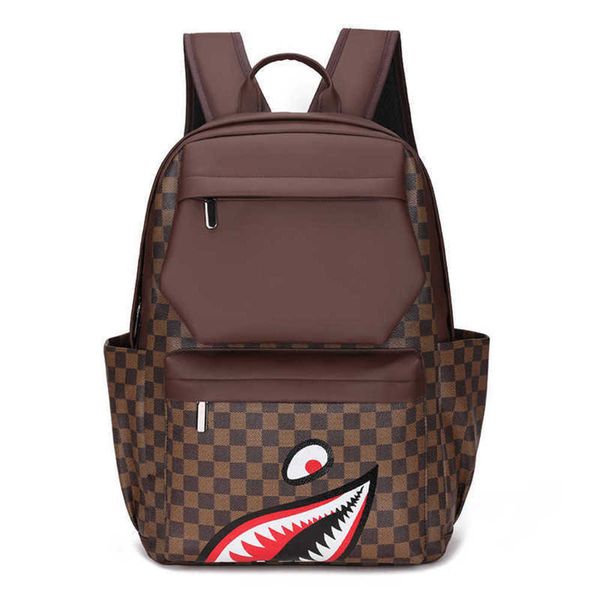 shark men's backpack fashion checker backpack fashion brand large capacity travel casual computer bag 230815
shark men's backpack fashion checker backpack fashion brand large capacity travel casual computer bag 230815