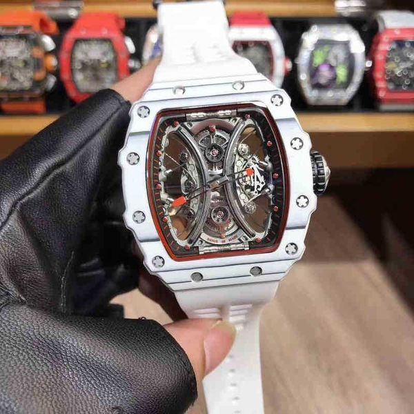 watches wristwatch luxury richa milles designer white carbon fiber hollowed out men's fully automatic mechanical watch tape personalize
watches wristwatch luxury richa milles designer white carbon fiber hollowed out men's fully automatic mechanical watch tape personalize