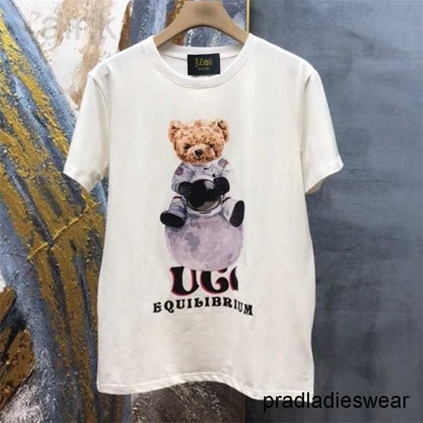 women's tees summer explosion summer trendy men's and women's clothing juskoli new astronaut bear letter printed round neck, White
women's tees summer explosion summer trendy men's and women's clothing juskoli new astronaut bear letter printed round neck, White