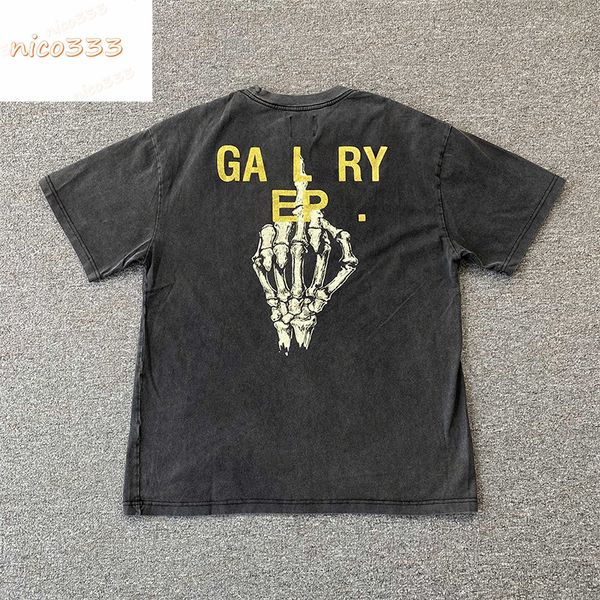 23ss new ga depts skeleton finger middle finger washed old round neck loose hundred men and women casual short sleeve, White;black
23ss new ga depts skeleton finger middle finger washed old round neck loose hundred men and women casual short sleeve, White;black