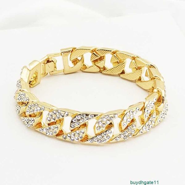 4alz bracelet bangle fashion full diamond cuban ins wind hip hop flash thick chain couple sale, Black
4alz bracelet bangle fashion full diamond cuban ins wind hip hop flash thick chain couple sale, Black