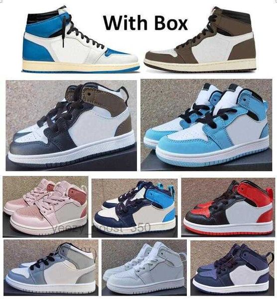 kids 1s ts x fragment dark mocha university blue bred toe digital pink basketball shoes mid 1s children boy girl sports sneakers kid gift, Black
kids 1s ts x fragment dark mocha university blue bred toe digital pink basketball shoes mid 1s children boy girl sports sneakers kid gift, Black