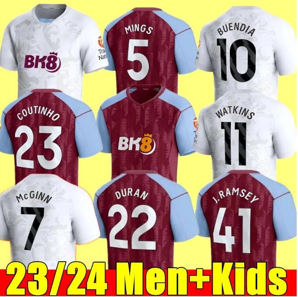 23/24 soccer jerseys kids kit home 2023 2024 football shirt home away fans player version camisetas futbol mings mcginn buendia watkins mail, Black;yellow
23/24 soccer jerseys kids kit home 2023 2024 football shirt home away fans player version camisetas futbol mings mcginn buendia watkins mail, Black;yellow