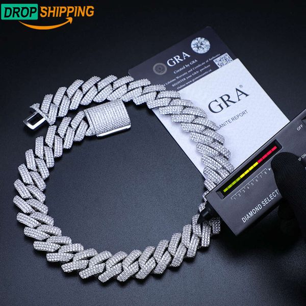 dropshipping 25mm sterling sier micro paved vvs moissanite diamond iced out heavy miami cuban link chain necklace for men, Silver
dropshipping 25mm sterling sier micro paved vvs moissanite diamond iced out heavy miami cuban link chain necklace for men, Silver