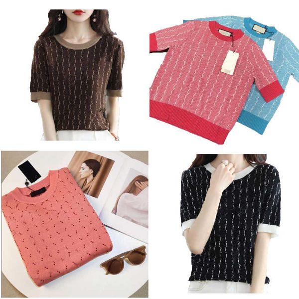 designers womens knits short sleeve t shirts sweater letter jacquard g comfortable thin quality fashion design women t shirt asian size, White
designers womens knits short sleeve t shirts sweater letter jacquard g comfortable thin quality fashion design women t shirt asian size, White
