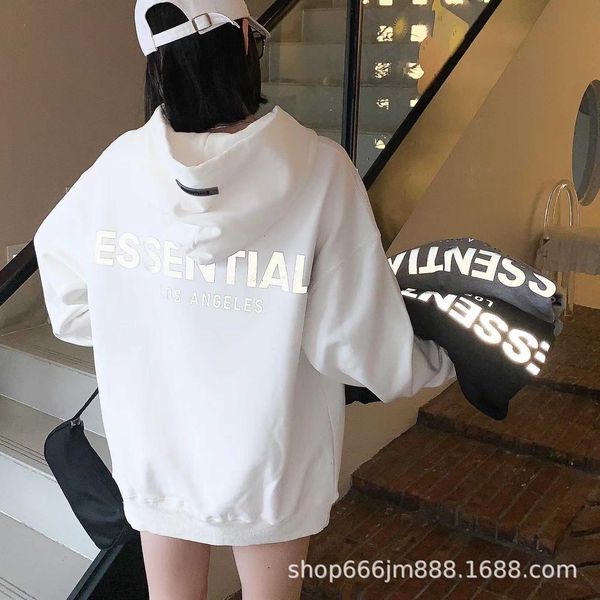 ess hoodie 2023 spring fog double thread essentials solid reflective loose pullover men's and women's couple hoodie, Black
ess hoodie 2023 spring fog double thread essentials solid reflective loose pullover men's and women's couple hoodie, Black