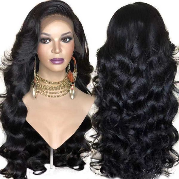 front lace wig women's long curly hair front lace black split large wave wig chemical fiber headgear 230816
front lace wig women's long curly hair front lace black split large wave wig chemical fiber headgear 230816