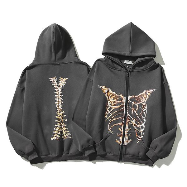 women's hoodies sweatshirts y2k gothic skeleton print bones zip hoodie women harajuku hip hop oversized jacket fall winter vintage loos, Black
women's hoodies sweatshirts y2k gothic skeleton print bones zip hoodie women harajuku hip hop oversized jacket fall winter vintage loos, Black
