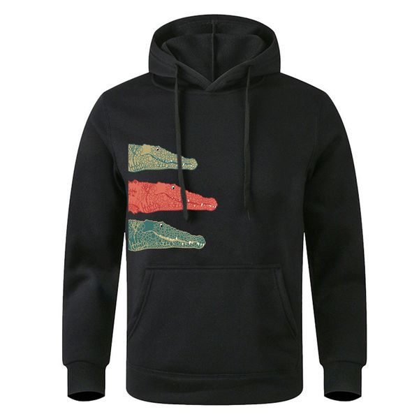 men's autumn and winter crocodile print hoodies man casual pullover sweatshirts fashion streetwear hooded for male, Black
men's autumn and winter crocodile print hoodies man casual pullover sweatshirts fashion streetwear hooded for male, Black