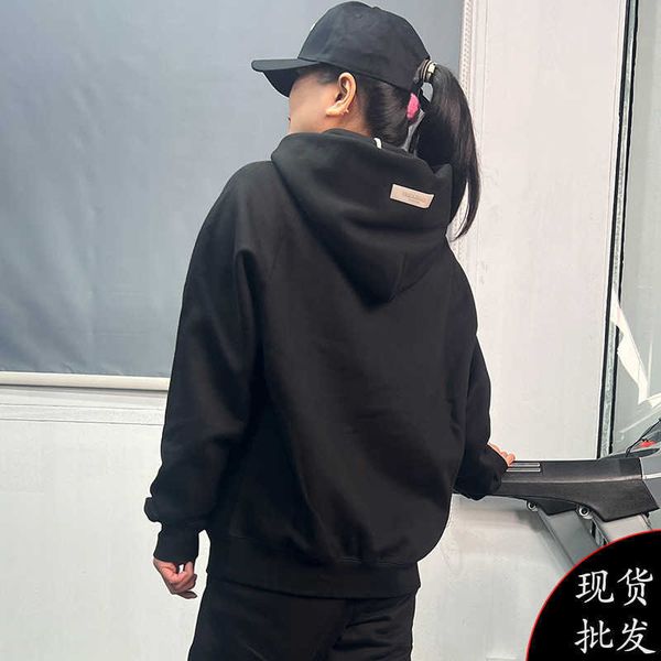 ess hoodie fog hooded sweater with double thread essentials small label trendy large plush autumn and winter, Black
ess hoodie fog hooded sweater with double thread essentials small label trendy large plush autumn and winter, Black