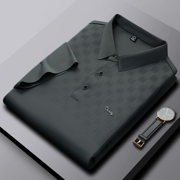 mens polos luxury highgrade silk breathable short sleeved polo shirt mens casual tshirt summer trend embroidered plaid lapel 230815, White;black
mens polos luxury highgrade silk breathable short sleeved polo shirt mens casual tshirt summer trend embroidered plaid lapel 230815, White;black