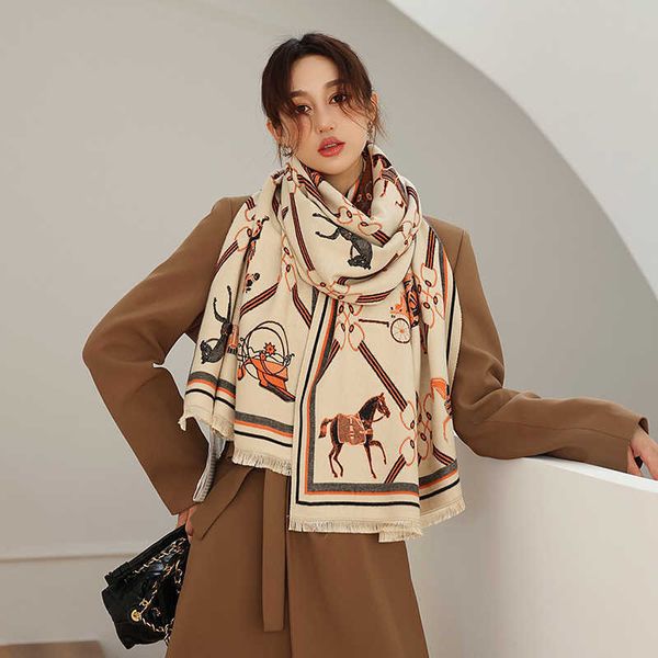 2023 carriage autumn new vintage and cashmere winter scarf fashion decoration long style with warm women's shawl mrgf, Blue;gray
2023 carriage autumn new vintage and cashmere winter scarf fashion decoration long style with warm women's shawl mrgf, Blue;gray