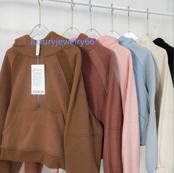 lu-05 yoga suit scuba women's sports half zip terry hoodie sweater loose short plush coat jacket, Black;brown
lu-05 yoga suit scuba women's sports half zip terry hoodie sweater loose short plush coat jacket, Black;brown