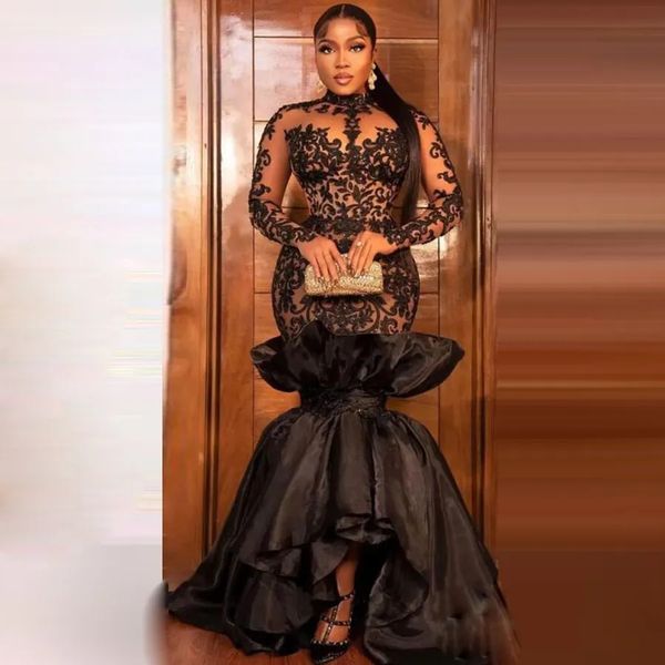 african women lace evening dresses high neck long sleeves mermaid prom dresses lace appliques sequins plus size robes de soiree, Black;red
african women lace evening dresses high neck long sleeves mermaid prom dresses lace appliques sequins plus size robes de soiree, Black;red