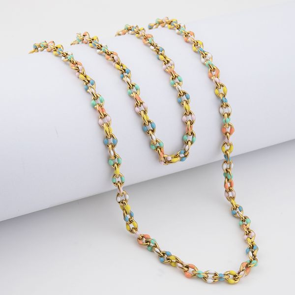 colorful enamel stainless steel chain necklace bracelets jewelry set women real gold plated gift, Silver
colorful enamel stainless steel chain necklace bracelets jewelry set women real gold plated gift, Silver