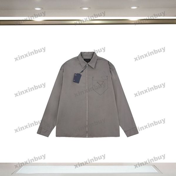 xinxinbuy men designer coat jacket triangle label patch pocket long sleeve women gray black white khaki s-2xl, Black;brown
xinxinbuy men designer coat jacket triangle label patch pocket long sleeve women gray black white khaki s-2xl, Black;brown