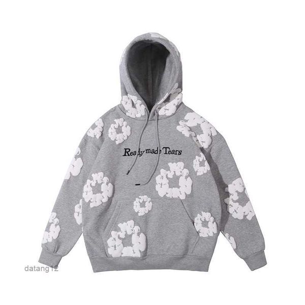 men's hoodies winter readymade foam flower co branded denim tears women puff printed distressed pullover cap embroidery white kapok tid, Black
men's hoodies winter readymade foam flower co branded denim tears women puff printed distressed pullover cap embroidery white kapok tid, Black