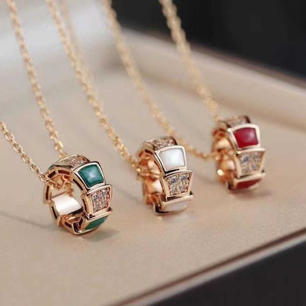 fashion bvlgr jewelry brand designer women's accessories necklace collar chain agate pendant snake shaped white fritillaria inlaid with, Black
fashion bvlgr jewelry brand designer women's accessories necklace collar chain agate pendant snake shaped white fritillaria inlaid with, Black