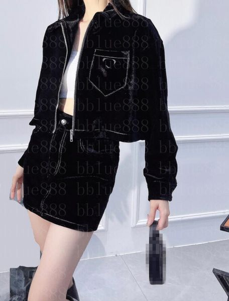 24s women's two piece dress lapel zippered jacket paired with trendy half skirt velvet trendy set 813, White
24s women's two piece dress lapel zippered jacket paired with trendy half skirt velvet trendy set 813, White