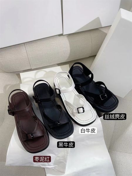 sandals ladies casual shoes the row designer fashion brand leather thick bottom buckle open toe black burgundy 2023 summer new outdoor beach
sandals ladies casual shoes the row designer fashion brand leather thick bottom buckle open toe black burgundy 2023 summer new outdoor beach