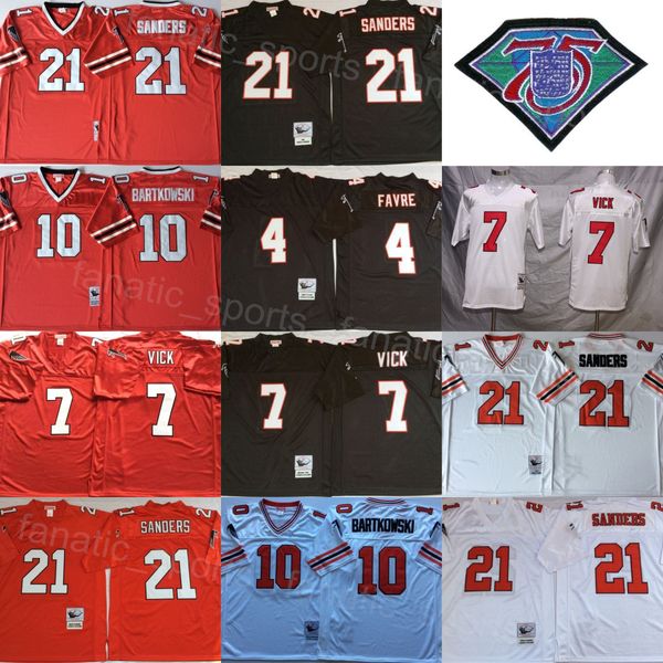 retro football vintage 10 steve bartkowski jerseys 21 deion sanders 4 brett favre 7 michael vick uniform 75th anniversary all stitched sport, Black
retro football vintage 10 steve bartkowski jerseys 21 deion sanders 4 brett favre 7 michael vick uniform 75th anniversary all stitched sport, Black