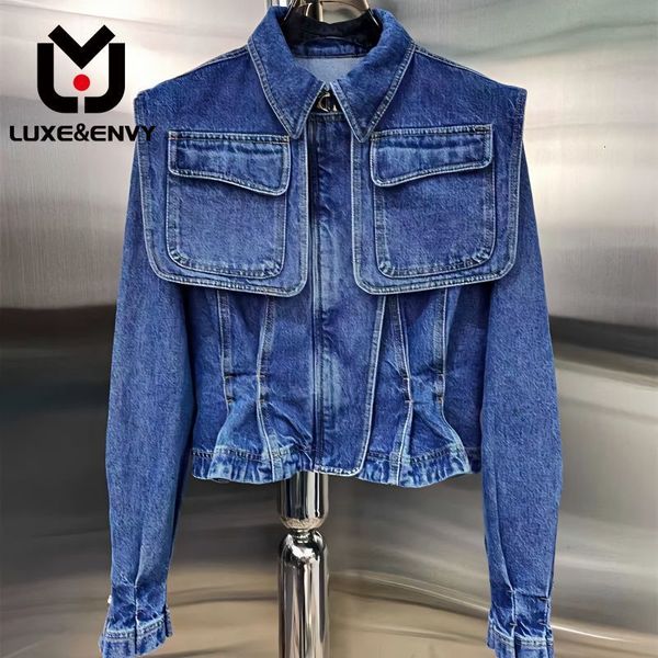 womens jackets luxe a niche design with pleated shawl pocket waistband short denim jacket for women autumn outfit 230815, Black;brown
womens jackets luxe a niche design with pleated shawl pocket waistband short denim jacket for women autumn outfit 230815, Black;brown