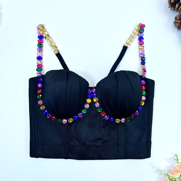 women's tanks summer women push up bustier bra backless slim cropped luxury diamonds camisole fashion night club party y3056, White
women's tanks summer women push up bustier bra backless slim cropped luxury diamonds camisole fashion night club party y3056, White