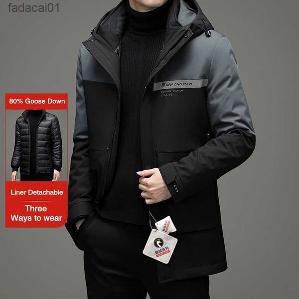 men's down parkas men's detachable inner lining for winter warmth jacket designer windproof jacket thick (winter) parka z230816, Black
men's down parkas men's detachable inner lining for winter warmth jacket designer windproof jacket thick (winter) parka z230816, Black