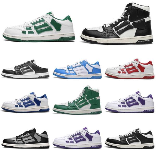 designer men amirl athletic shoes skelet bones trainer women black white casual sports shoes skel low genuine leather lace up runner high lu
designer men amirl athletic shoes skelet bones trainer women black white casual sports shoes skel low genuine leather lace up runner high lu