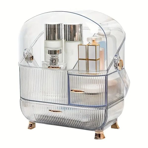 1pc cosmetic storage box, dustproof large capacity, high-quality transparent covered cosmetic case, deskskin care products mask lipstick she
1pc cosmetic storage box, dustproof large capacity, high-quality transparent covered cosmetic case, deskskin care products mask lipstick she