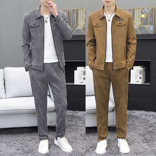 mens tracksuits men corduroy sets autumn two piece long trousers and jakcet clothing casual track suit male big pockets sweatsuits 230815, Gray
mens tracksuits men corduroy sets autumn two piece long trousers and jakcet clothing casual track suit male big pockets sweatsuits 230815, Gray