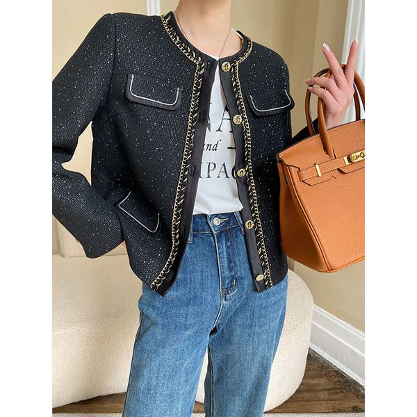 womens jackets wool blend sequined for women autumn winter full sleeves lady elegant coat 230815, Black;brown
womens jackets wool blend sequined for women autumn winter full sleeves lady elegant coat 230815, Black;brown