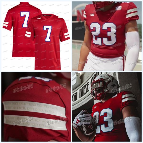 7 scarlet nebraska huskers memorial stadium 100th anniversary football jersey throwback uniforms, Black
7 scarlet nebraska huskers memorial stadium 100th anniversary football jersey throwback uniforms, Black
