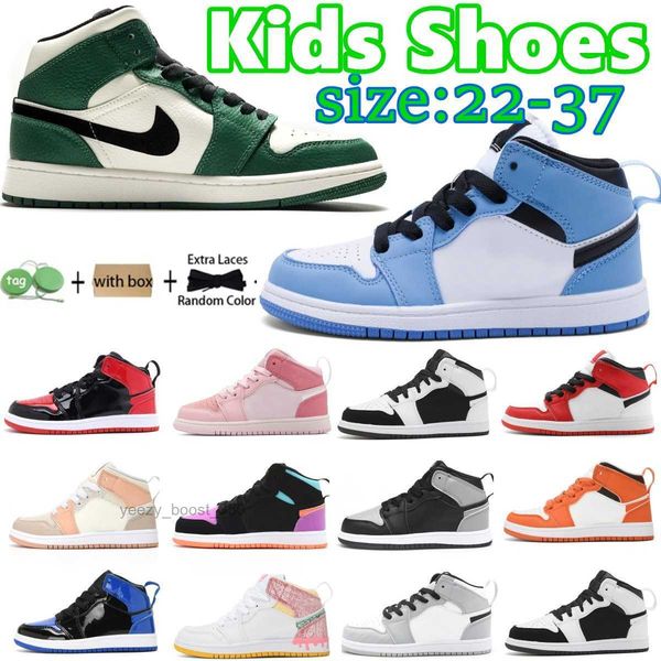 1s kids shoes jumpman 1 mid toddlers boys girls youth basketball sneakers chicago university blue black white patent bred green children des
1s kids shoes jumpman 1 mid toddlers boys girls youth basketball sneakers chicago university blue black white patent bred green children des