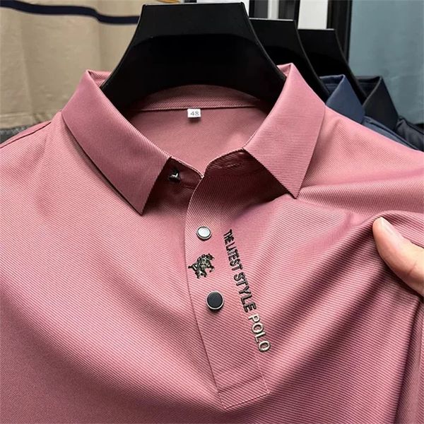 mens polos high end luxury summer ice silk polo shirt quality solid short sleeve no trace classic fashion business prin 230815, White;black
mens polos high end luxury summer ice silk polo shirt quality solid short sleeve no trace classic fashion business prin 230815, White;black