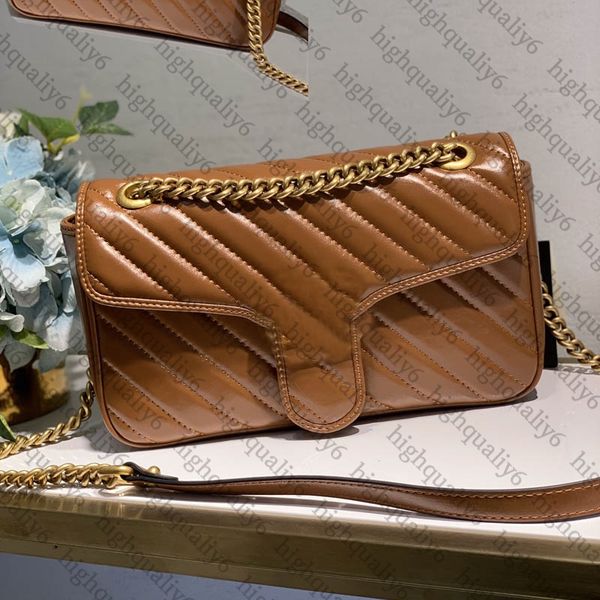 designer shoulder bag, high-quality leather handbag, marmont series chain bag, women's bag