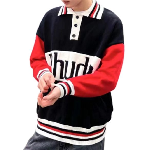 knitted sweater mens jumper designer sweater women mens polo sweater preppy style long sleeve loose casual wool sweatshirt fashion, White;black
knitted sweater mens jumper designer sweater women mens polo sweater preppy style long sleeve loose casual wool sweatshirt fashion, White;black
